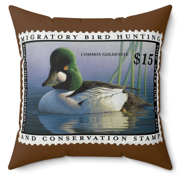 Official 2013-2014 Federal Duck Stamp - Brown Pillow