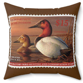Official 2014-2015 Federal Duck Stamp - Brown Pillow