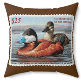 Official 2015-2016 Federal Duck Stamp - Brown Pillow