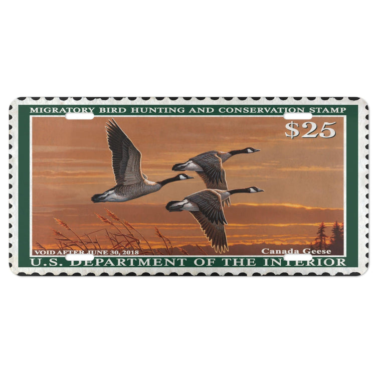Official 2017 - 2018 Federal Duck Stamp - License Plate