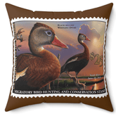 Official 2020-2021 Federal Duck Stamp - Brown Pillow