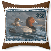 Official 2022-2023 Federal Duck Stamp - Brown Pillow