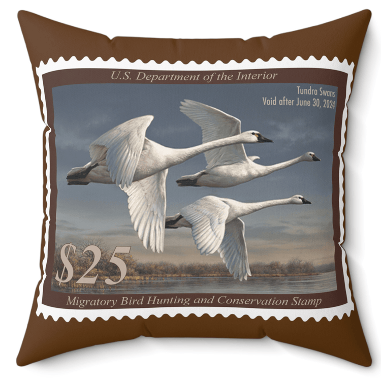Official 2023-2024 Federal Duck Stamp - Brown Pillow
