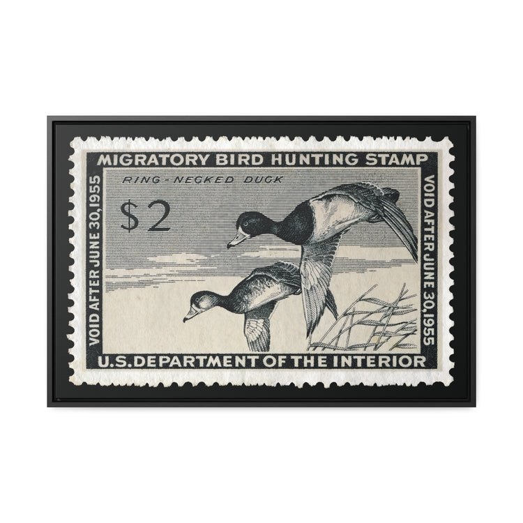 Official 1954 - 1955 Federal Duck Stamp - Canvas Sign