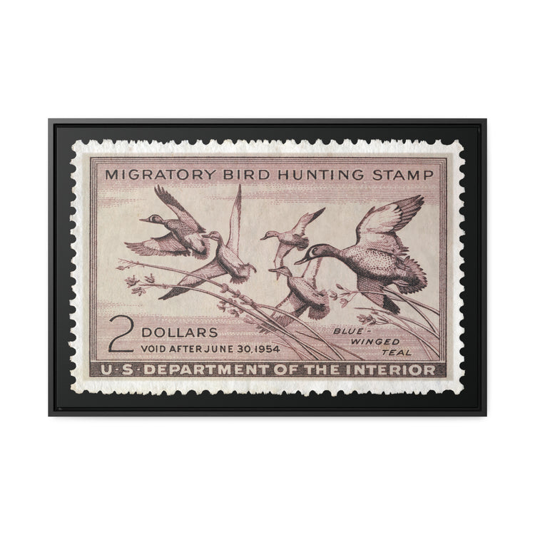 Official 1953 - 1954 Federal Duck Stamp - Canvas Sign