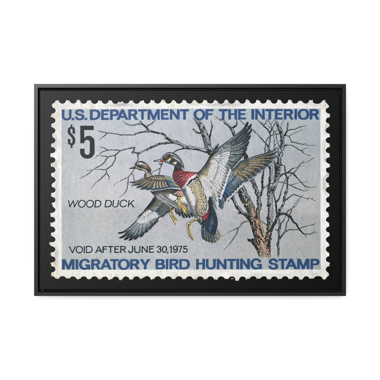 Official 1974 - 1975 Federal Duck Stamp - Canvas Sign