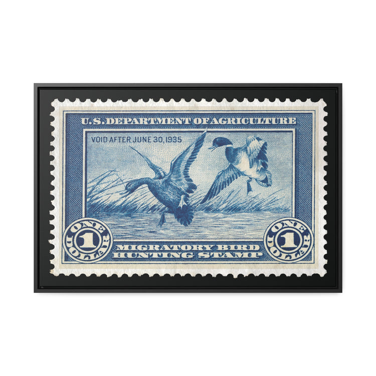 Official 1934 - 1935 Federal Duck Stamp - Canvas Sign