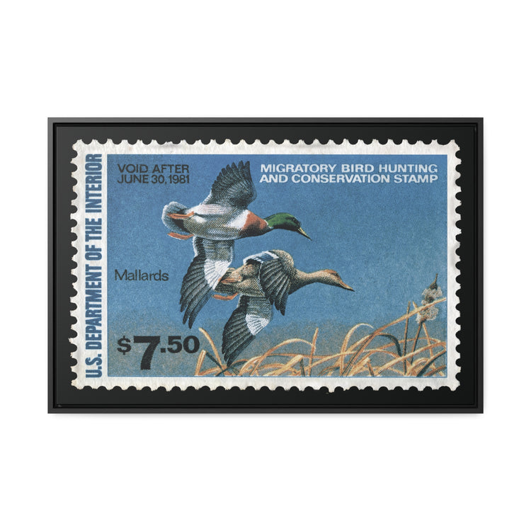 Official 1980 - 1981 Federal Duck Stamp - Canvas Sign