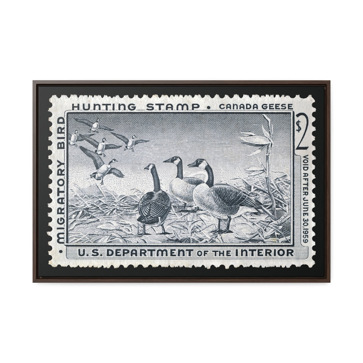 Official 1958 - 1959 Federal Duck Stamp - Canvas Sign