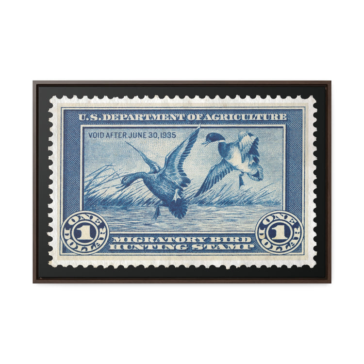 Official 1934 - 1935 Federal Duck Stamp - Canvas Sign