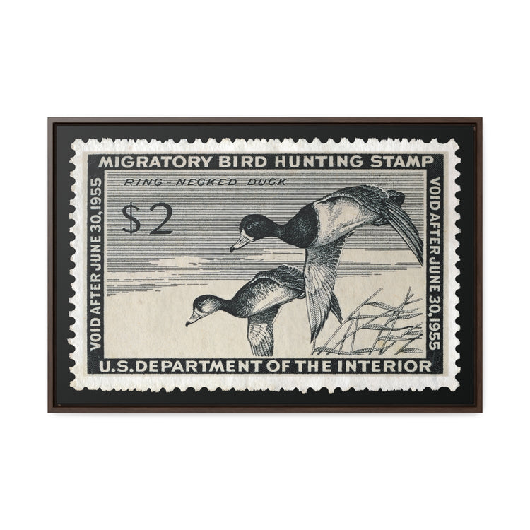Official 1954 - 1955 Federal Duck Stamp - Canvas Sign