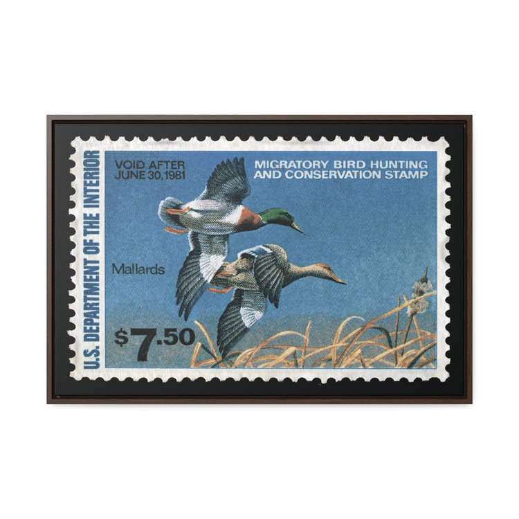 Official 1980 - 1981 Federal Duck Stamp - Canvas Sign