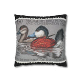 Official 1981-1982 Federal Duck Stamp - Zippered Pillow Cover