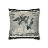 Official 1951-1952 Federal Duck Stamp - Zippered Pillow Cover