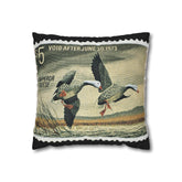Official 1972-1973 Federal Duck Stamp - Zippered Pillow Cover