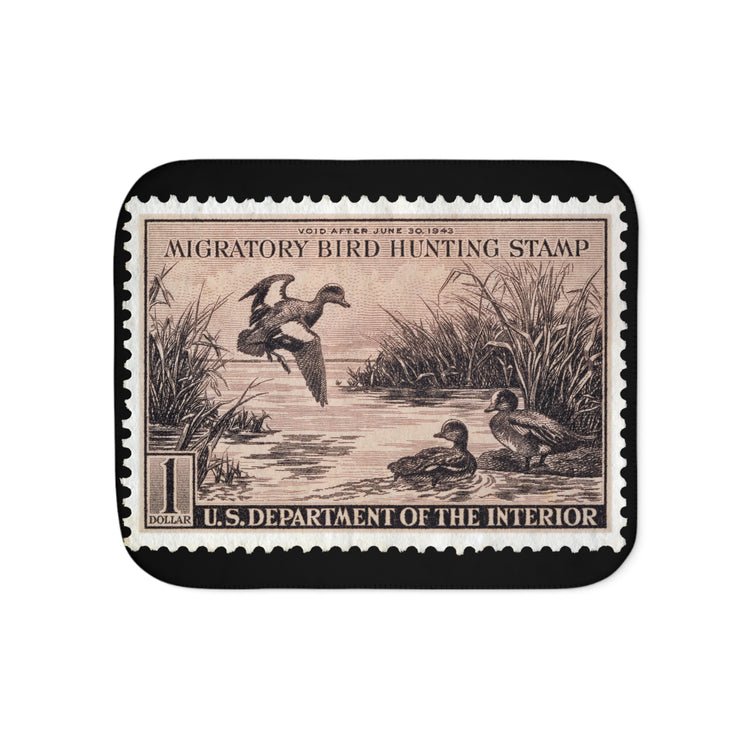 Official 1942-1943 Federal Duck Stamp - Sherpa Blanket