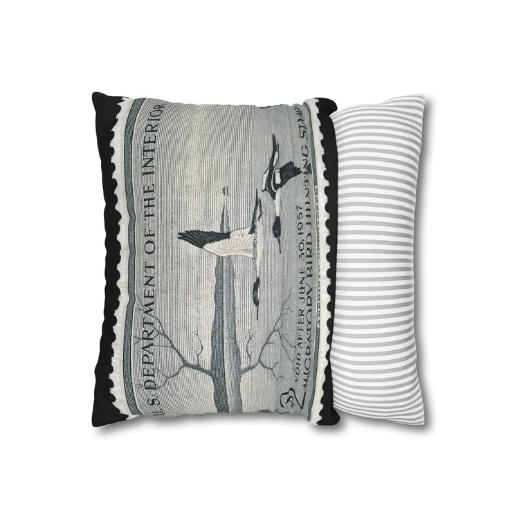 Official 1956-1957 Federal Duck Stamp - Zippered Pillow Cover