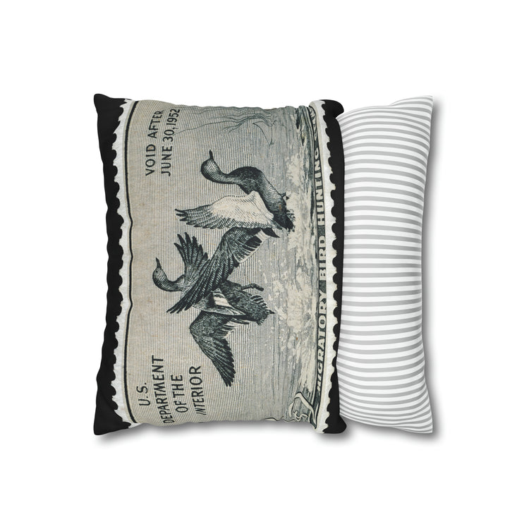 Official 1951-1952 Federal Duck Stamp - Zippered Pillow Cover