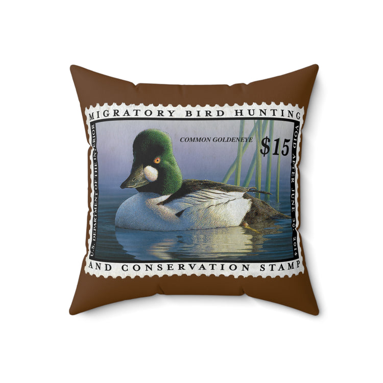 Official 2013-2014 Federal Duck Stamp - Brown Pillow
