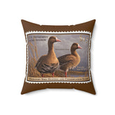 Official 2011-2012 Federal Duck Stamp - Brown Pillow