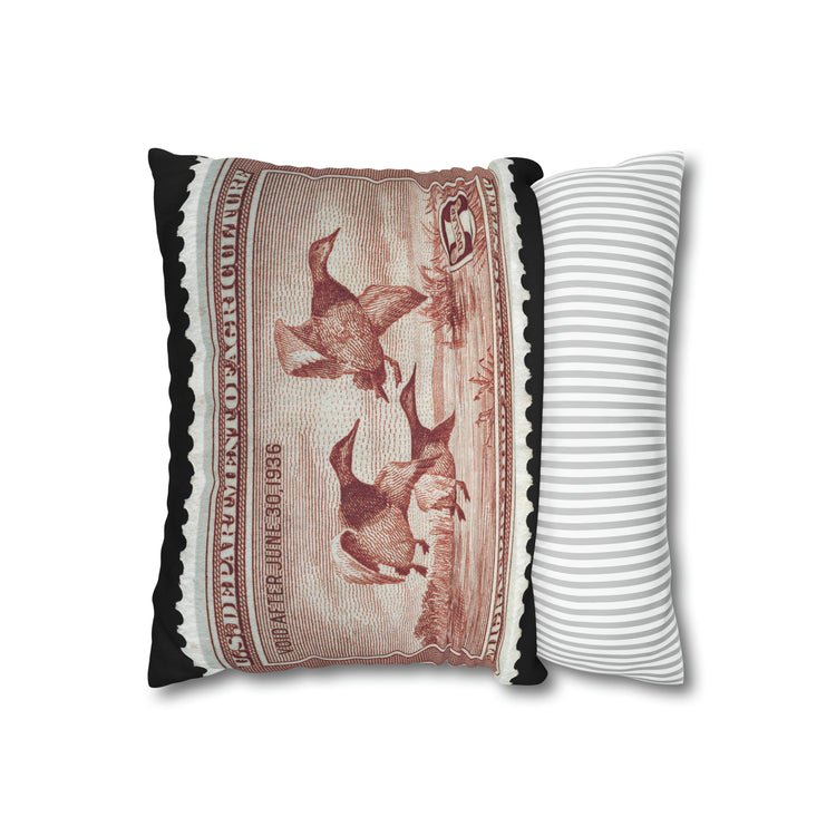 Official 1935-1936 Federal Duck Stamp - Zippered Pillow Cover