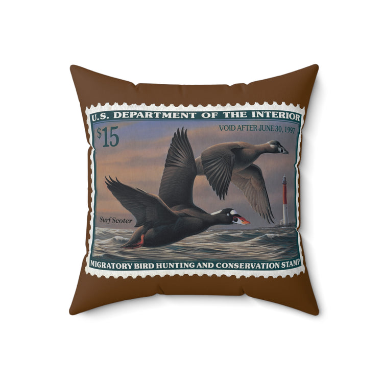 Official 1996-1997 Federal Duck Stamp - Brown Pillow