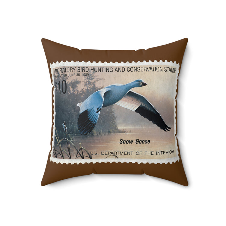 Official 1988-1989 Federal Duck Stamp - Brown Pillow