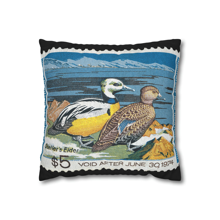 Official 1973-1974 Federal Duck Stamp - Zippered Pillow Cover