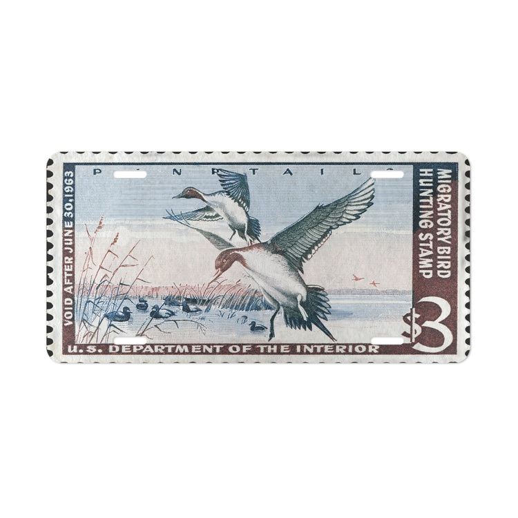 Official 1962 - 1963 Federal Duck Stamp - License Plate