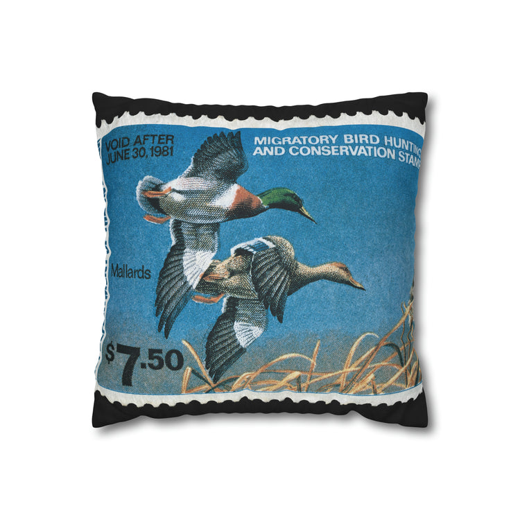 Official 1980-1981 Federal Duck Stamp - Zippered Pillow Cover