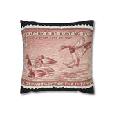 Official 1946-1947 Federal Duck Stamp - Zippered Pillow Cover