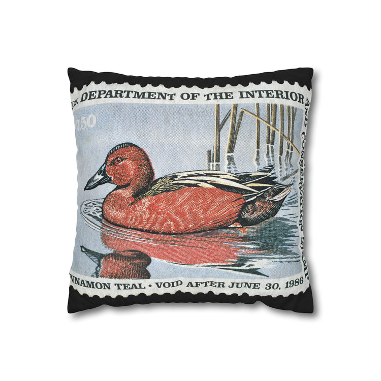 Official 1985-1986 Federal Duck Stamp - Zippered Pillow Cover