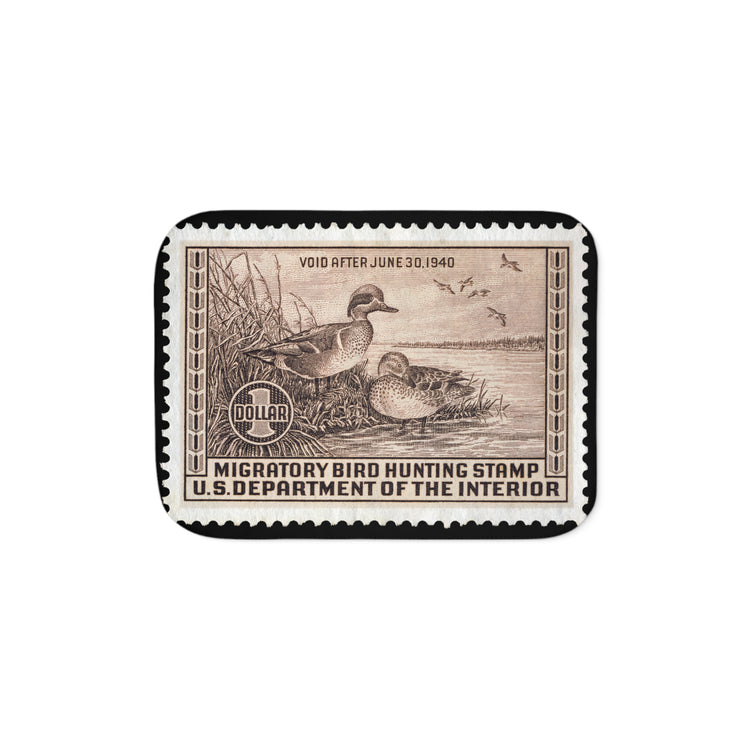 Official 1939-1940 Federal Duck Stamp - Sherpa Blanket
