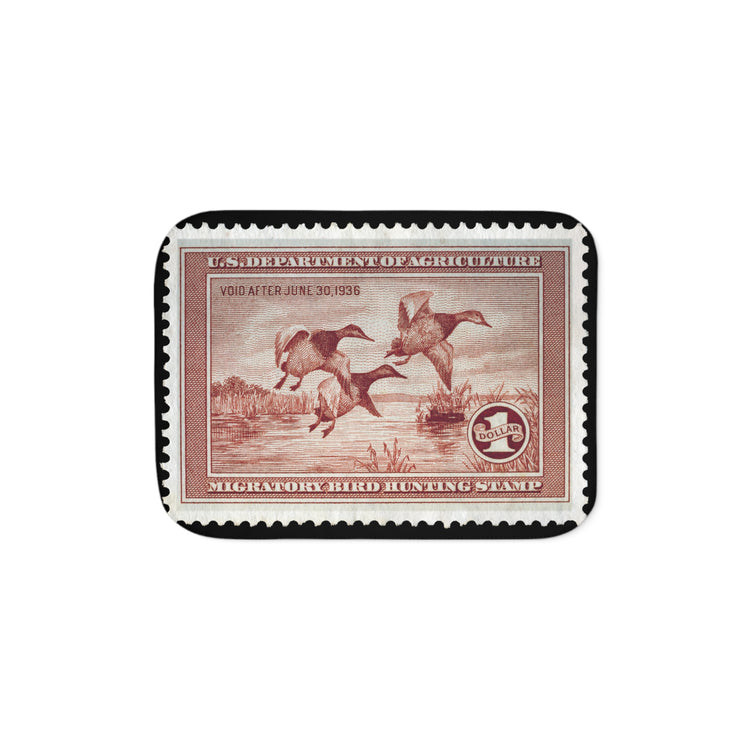 Official 1935-1936 Federal Duck Stamp - Sherpa Blanket