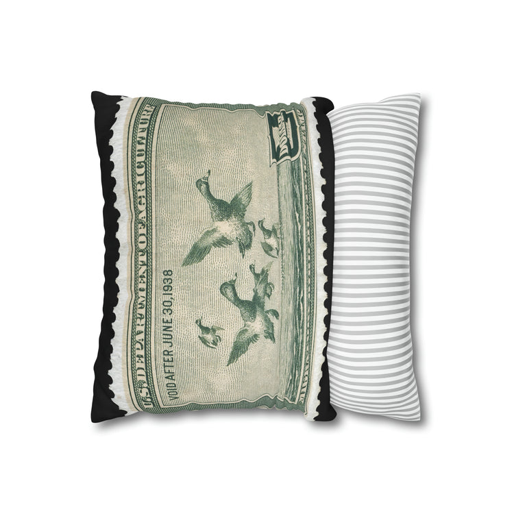 Official 1937-1938 Federal Duck Stamp - Zippered Pillow Cover