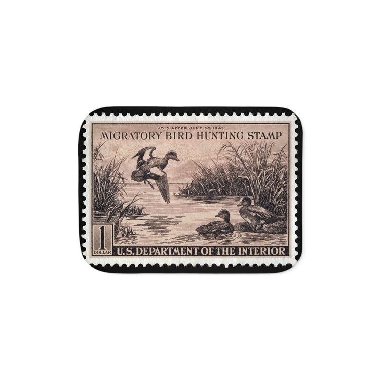 Official 1942-1943 Federal Duck Stamp - Sherpa Blanket