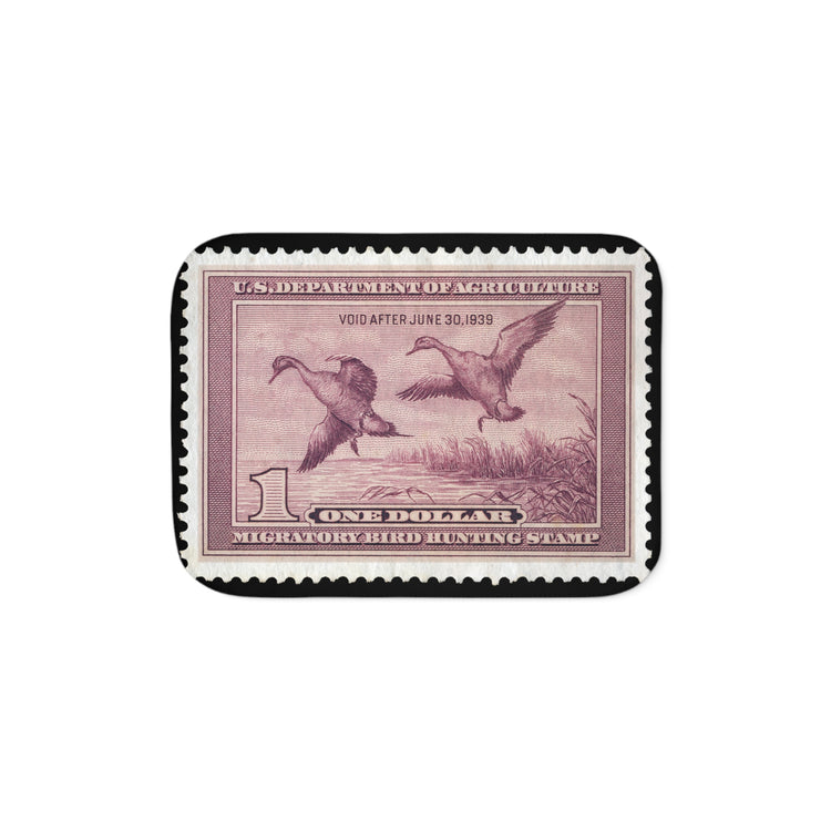 Official 1938-1939 Federal Duck Stamp - Sherpa Blanket