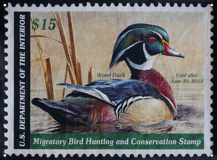 Official Art Paper with antiquing, 2012-13 Duck Stamp