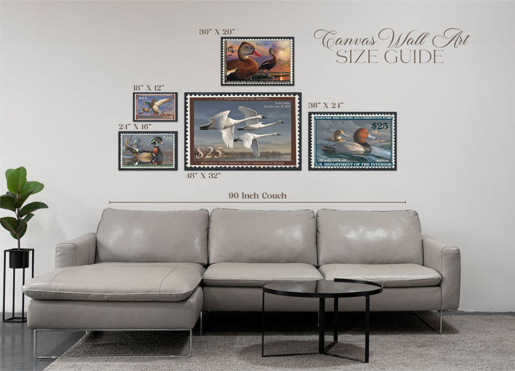 Official 1976 - 1977 Federal Duck Stamp - Canvas Sign