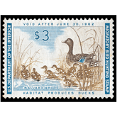 Official 1961 - 1962 Federal Duck Stamp - Metal Sign