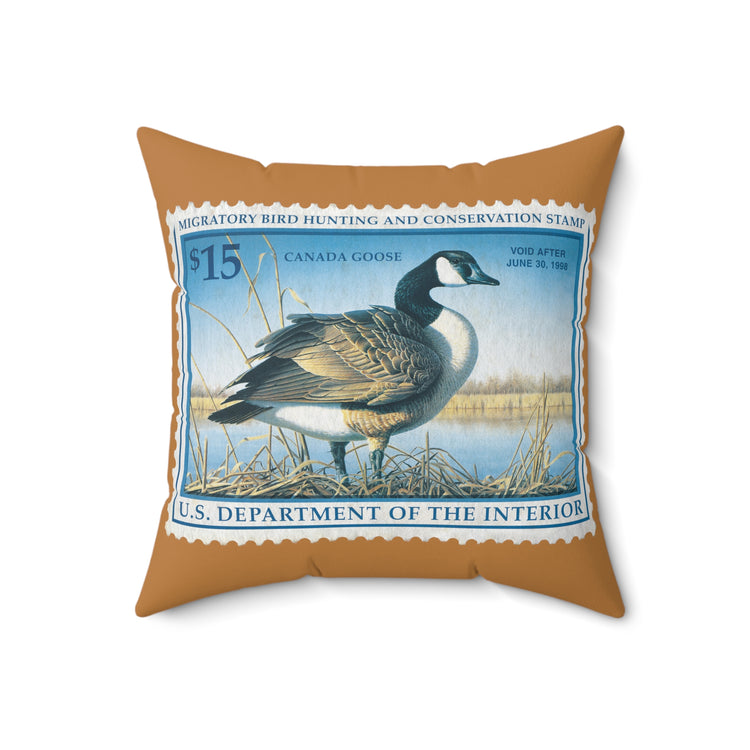 Official 1997-1998 Federal Duck Stamp - Light Brown Pillow