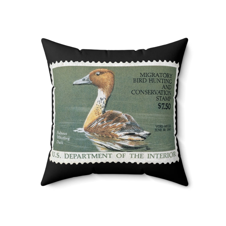 Official 1986-1987 Federal Duck Stamp - Black Pillow