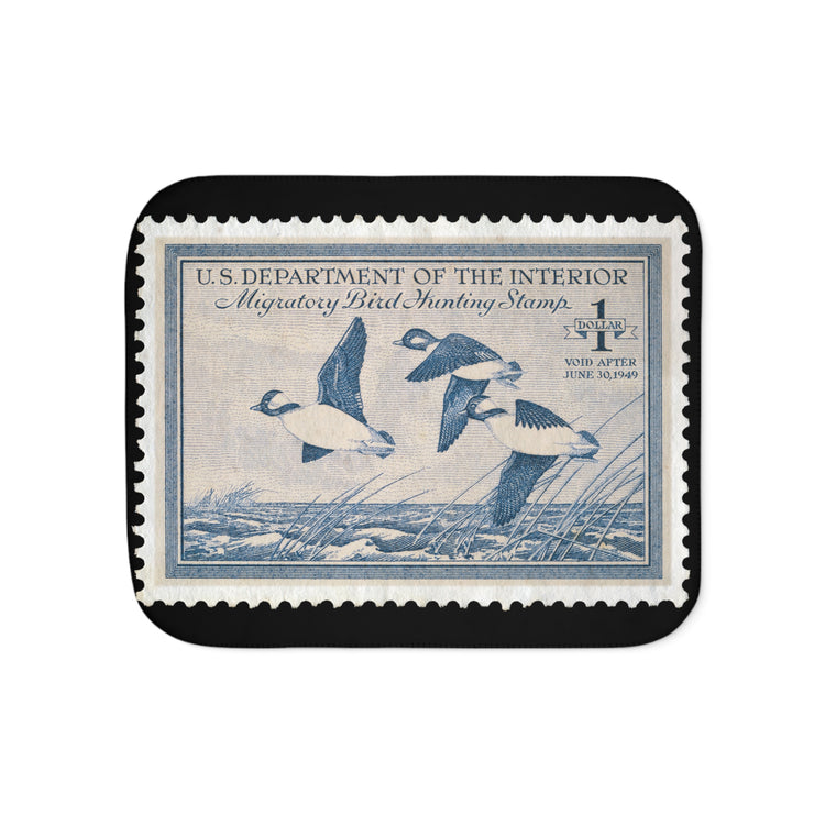 Official 1948-1949 Federal Duck Stamp - Sherpa Blanket