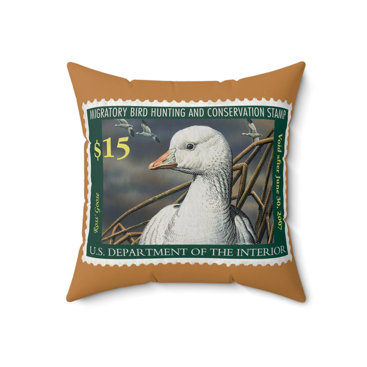 Official 2006-2007 Federal Duck Stamp - Light Brown Pillow