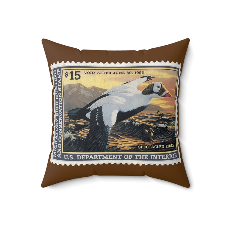 Official 1992-1993 Federal Duck Stamp - Brown Pillow