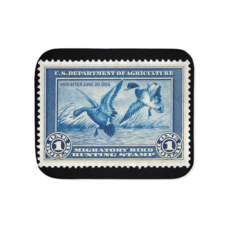 Official 1934-1935 Federal Duck Stamp - Sherpa Blanket