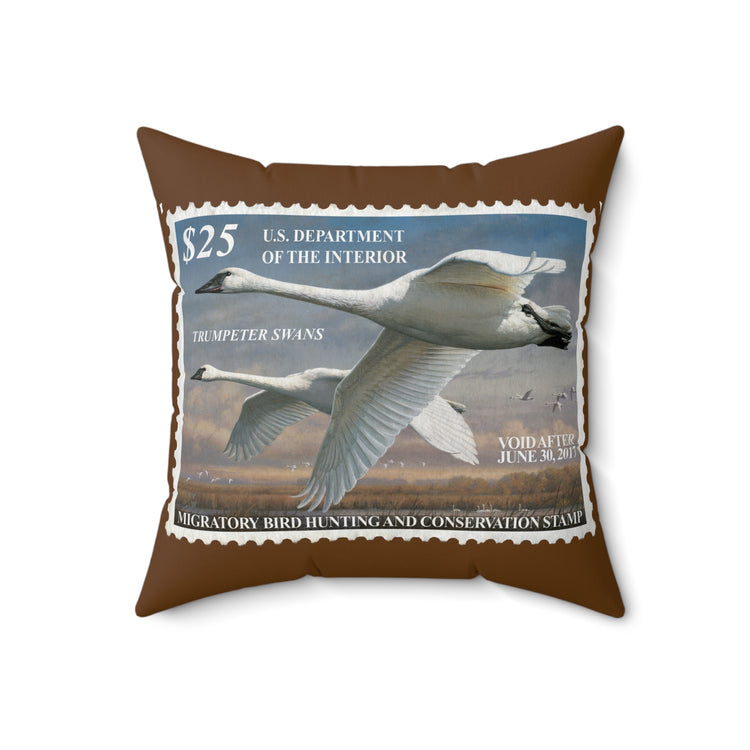 Official 2016-2017 Federal Duck Stamp - Brown Pillow