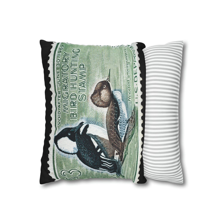 Official 1968-1969 Federal Duck Stamp - Zippered Pillow Cover