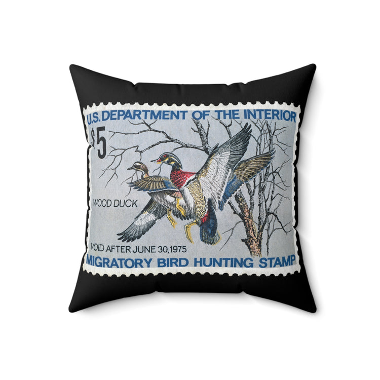 Official 1974-1975 Federal Duck Stamp - Black Pillow