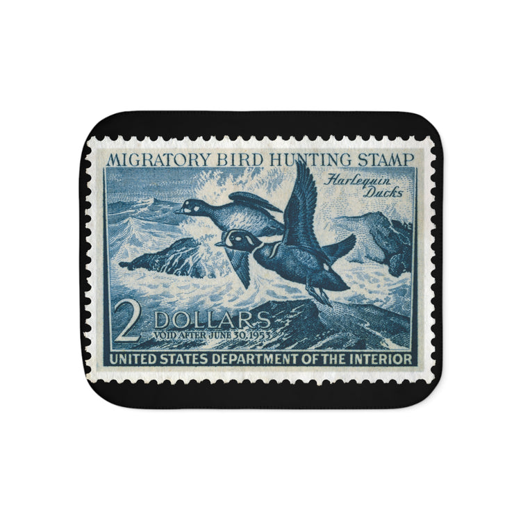 Official 1952-1953 Federal Duck Stamp - Sherpa Blanket